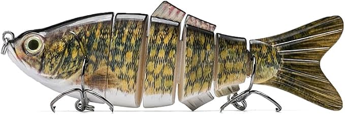 Large Multi Jointed Fishing Lures Bait,Big Giant Fishing Bass Lures,Crankbaits Swimbaits with Treble Hook