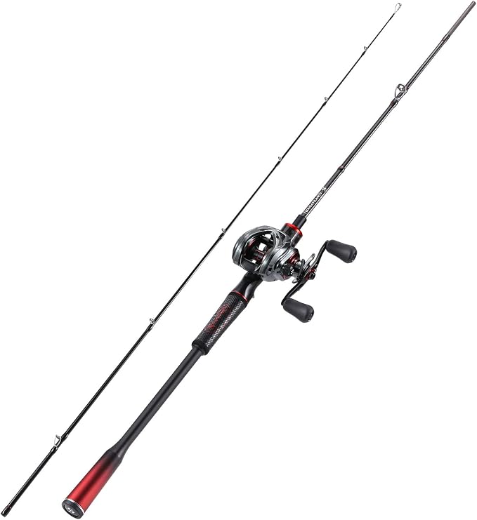 Sougayilang Fishing Rods, Spinning Rods and Casting Fishing Rods, with Full Carbon Fiber Handle, 24T Carbon Fiber 2PCS Fishing Pole for Long Casting Bass, Trout, Panfish