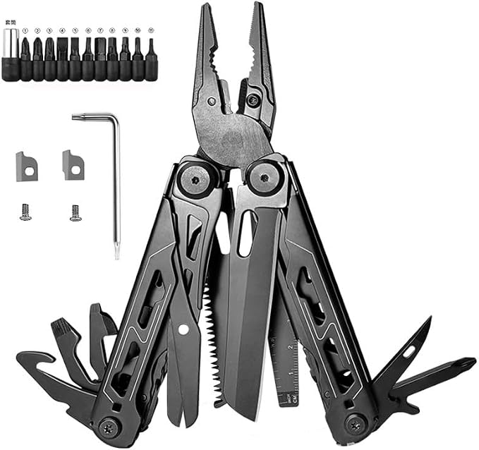 Multitool 28 in 1 Multi Tool Pliers with Pocket Knife, Bottle Opener, Saw, EDC for Survival Camping, Hunting and Hiking