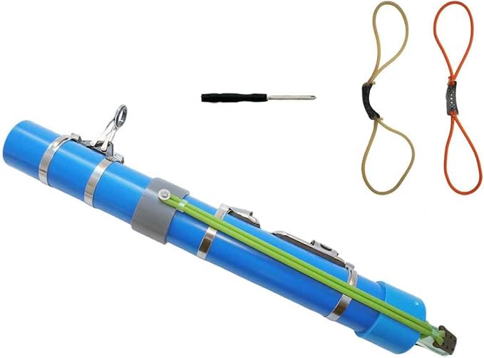 Portable Fishing Catapult Rod, Durable & Lightweight Telescopic Lure & Bait Launcher for Saltwater & Freshwater, High Elasticity Casting Tool, Professional New Model Travel Fishing Gear
