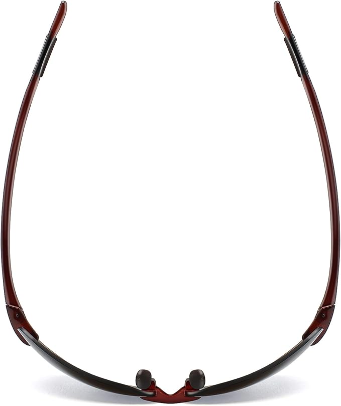 JULI Sports Sunglasses for Men Women Tr90 Rimless Frame for Running Fishing Golf Surf Driving MJ8009
