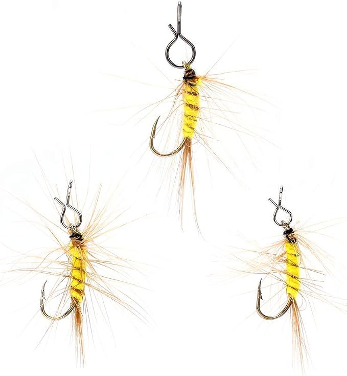 Dr.Fish 50 Pack Fly Fishing Snap 3 Sizes Stainless Steel Quick Change Lure Clip for Fishing Flies, Trout Fishing