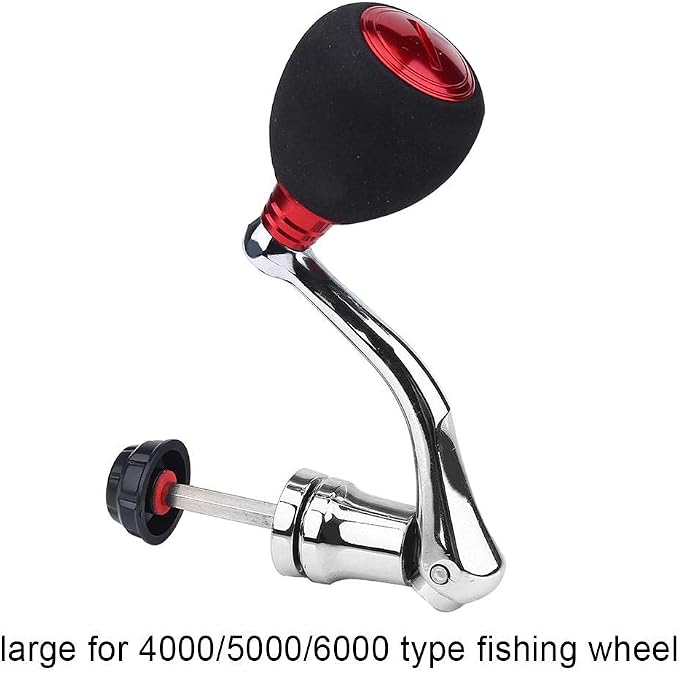 Keenso Spinning Handle Nonslip 2 Reel Replacement Handle Metal Fishing Reel Replacement Parts