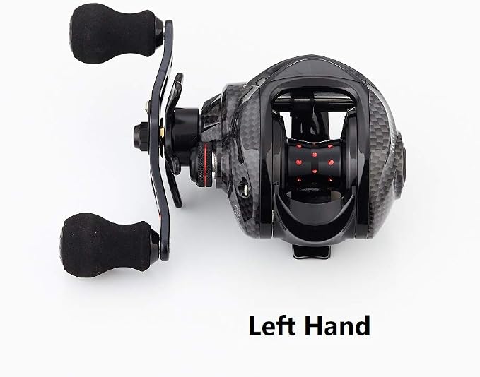 FISHDROPS Baitcaster Reels, 9+1BB, CNC Aluminum Spool, Magnetic Brake System Bait Caster Reel High Speed Gear Ratio 7.0:1 Ultra Smooth Low Profile Baitcasting Fishing Reel