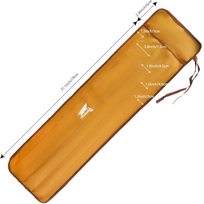 Aventik Neoprene Fly Rod Sock, 5-Compartment Fly Rod Sleeve Protector, Fishing Rod Cover for Travel & Storage