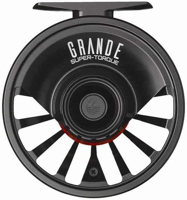 Redington Grande Fly Fishing Reel, Heavyweight Big Game Fly Reels, Freshwater and Saltwater, Super-Torque Drag System, Black, 5/6
