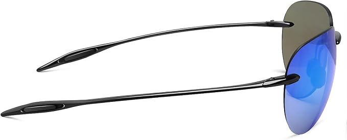 JULI Sports Sunglasses for Men Women Tr90 Rimless Frame for Running Fishing Golf Surf Driving MJ8009