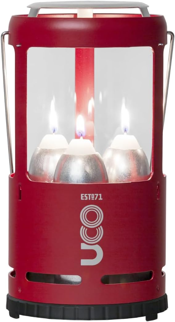 UCO Candlelier Candle Lantern, Candle Lanterns for Real Candles, Perfect Outdoor Gear for Camping or for Power Outages, Includes 3 Long Burning Candles