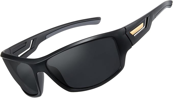 Sports Polarized Sunglasses Men Fishing Sunglasses See Fish in Water Wrap-around Glasses UV400