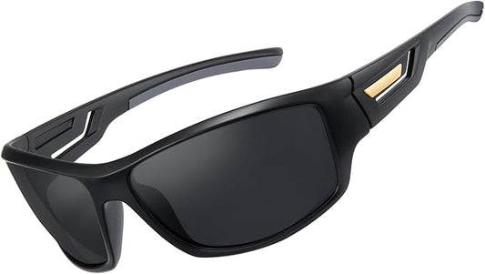 Sports Polarized Sunglasses Men Fishing Sunglasses See Fish in Water Wrap-around Glasses UV400