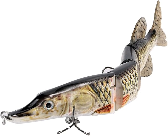 Large Multi Jointed Fishing Lures Bait,Big Giant Fishing Bass Lures,Crankbaits Swimbaits with Treble Hook