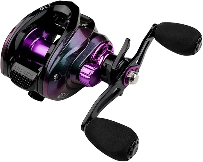 Baitcasting Fishing Reel, 19+1BB, 7.2:1 Gear Ratio, 7-8KG Max Drag, Left Micro Magnetic Brake