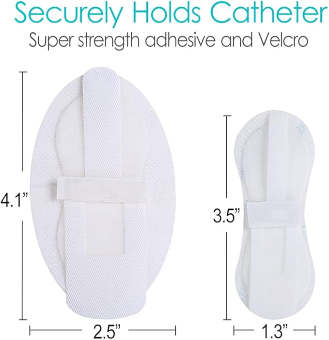 Low-Profile Catheter Stabilization Device for Kids Baby's Gtube Feeding Tube G J Tube Peg Pd Catheter Holder Peritoneal Dialysis Accessories Adhesive Patch Dressing (Pack of 20)