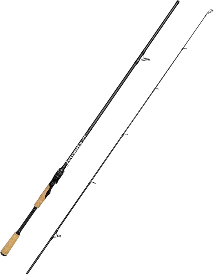 Jenseits Carbon Fiber Fishing Rod Series (6-12 Ft), Spinning & Casting Rods with Stainless Steel Ceramic Guides, Fast Action Fishing Pole for Bass, Trout, Walleye & Surf Fishing