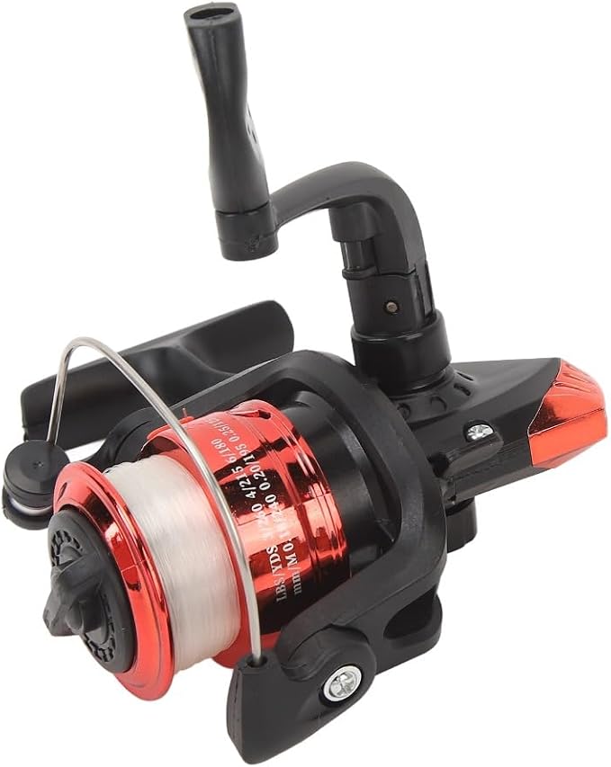 200-size with Pre-Spooled Line, Left Right Interchangeable Handle, 5.2:1 Gear Ratio Closed Face Fishing Reel for Freshwater, Lake and Outdoor Fishing