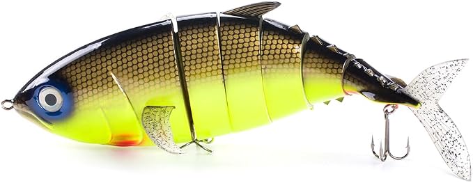 Large Multi Jointed Fishing Lures Bait,Big Giant Fishing Bass Lures,Crankbaits Swimbaits with Treble Hook