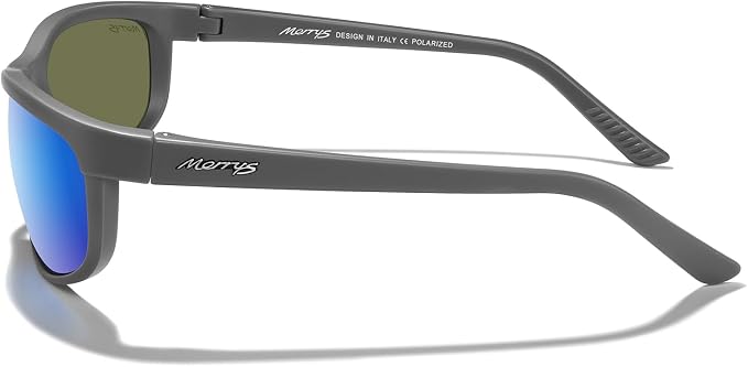 MERRY'S Wrap Around Sport Polarized Sunglasses for Men Women Driving Fishing Cycling Running UV400 Protection S3027
