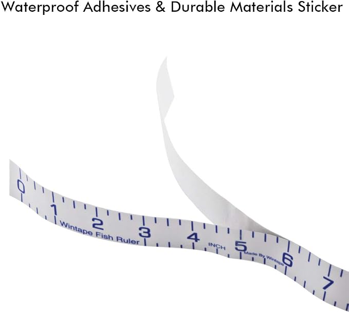 Adhesive Fish Ruler - 40 Inch Measuring Tape for Fishing Boat, Kayak, Cooler, Workbench - Waterproof Sticker