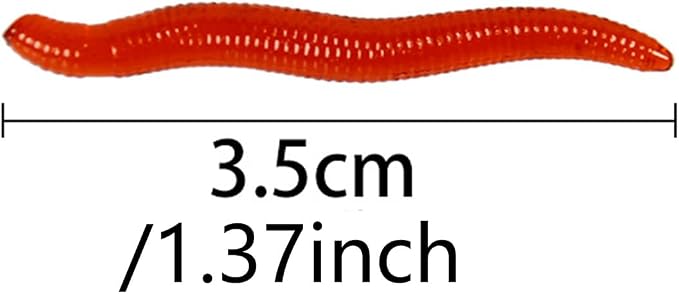50Pcs Maggots Soft Lures Baits Silicone Artificial Baits Jigging Wobblers Earthworms Baits Fishing Tackle Accessories