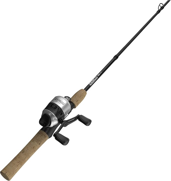 Zebco 33 Cork Reel and Fishing Rod Combo, Graphite Rod with Cork Handle, QuickSet Anti-Reverse Fishing Reel with Bite Alert