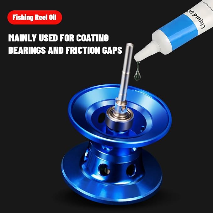 Fishing Reel Lubrication Kit, Maintenance Oil & Grease Set, Suitable for Spinning and Low - Profile Reels(White)