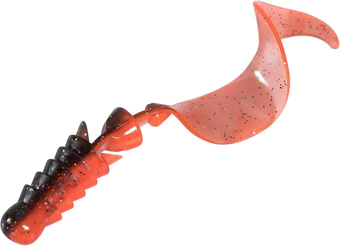 Dr.Fish 10 Pack Grub Fishing Lures 4" Soft Plastic Baits Worm Grub Bass Fishing Lures Swimbait Walleye Saltwater Freshwater