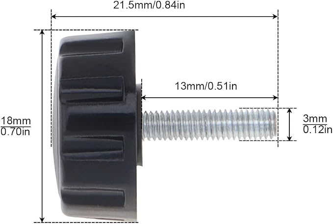 Conskyee Universal Fishing Reel Handle Screw Caps, Fishing Reel Replacement Parts for Spinning Reel Knob Crank Power Foldable Handle Grip(Pack of 5)