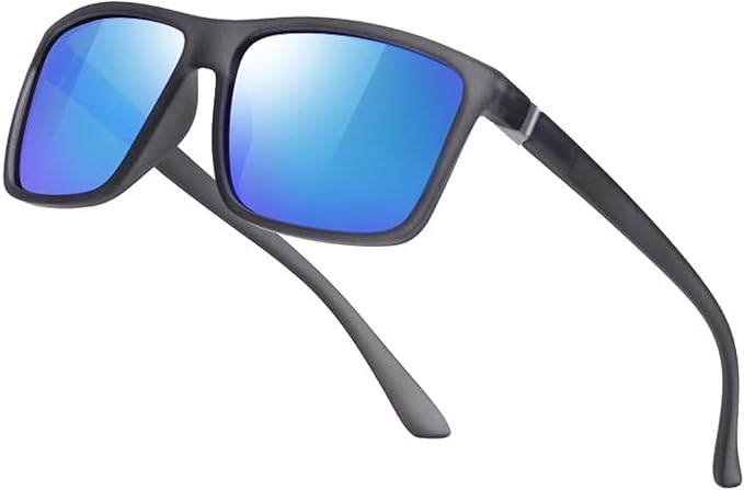 Sunglasses Men Polarized Sunglasses for Mens and Womens,Black Retro Sun Glasses Driving Fishing UV Protection