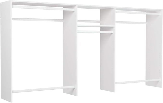 Easy Track OK1448-WH 4'-8' W Basic Hanging Easy-to-Assemble Kit Closet Organizer, White