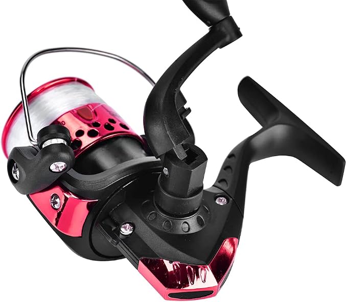 OUKENS Fishing Reel, 3 Colors Freshwater Plastic Plating Lightweight Spinning Fishing Reel Tackle Accessory