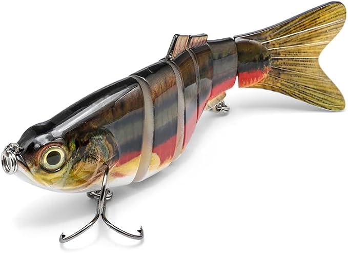Large Multi Jointed Fishing Lures Bait,Big Giant Fishing Bass Lures,Crankbaits Swimbaits with Treble Hook