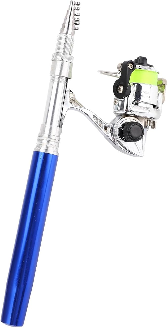 Telescopic Fishing Rod Reel Combo Lightweight Fishing Rod Spin Reel System for Freshwater Saltwater Mini Pen Fishing Pole Kit
