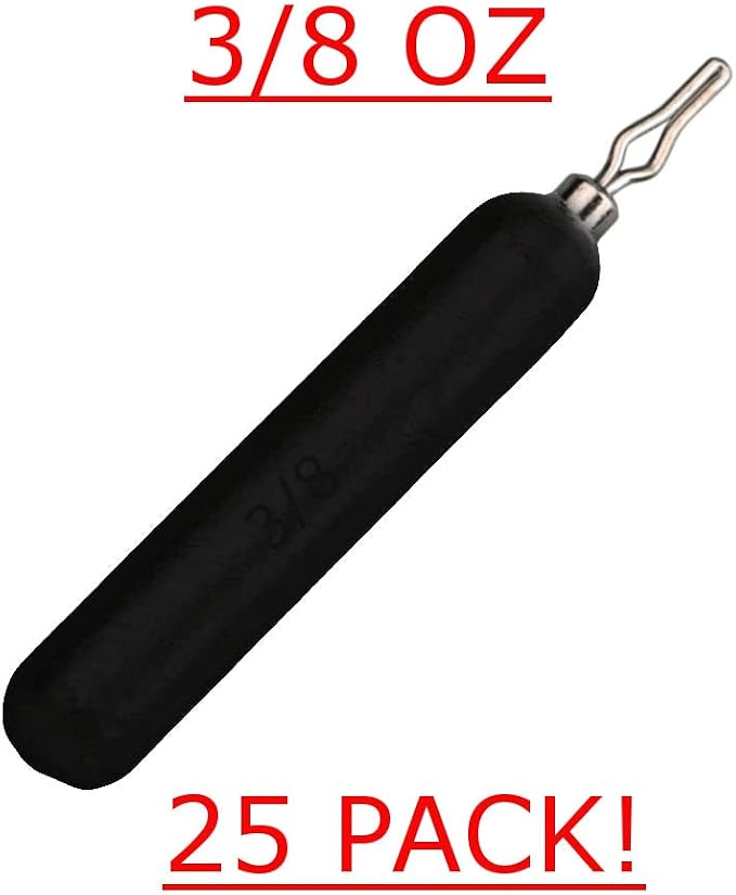 Reaction Tackle Lead Drop Shot Weights for Bass Fishing - Freshwater & Saltwater - Skinny Pencil Shaped Sinkers for Drop Shot Rig
