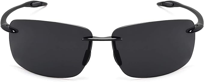 JULI Sports Sunglasses for Men Women Tr90 Rimless Frame for Running Fishing Golf Surf Driving MJ8009