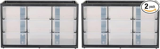 CRAFTSMAN Storage Organizer Bin System, 9 Compartment, Plastic (CMST40709) (Pack of 2)
