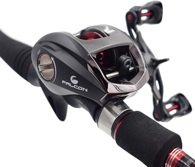 Diwa Baitcasting Fishing Reels Saltwater Freshwater Spincasting Reels Carbon Fiber Drag 18 LBS 12 + 1 Shielded Stainless Steel Ball Bearings Baitcasters Spool Sport Baitcast Reel