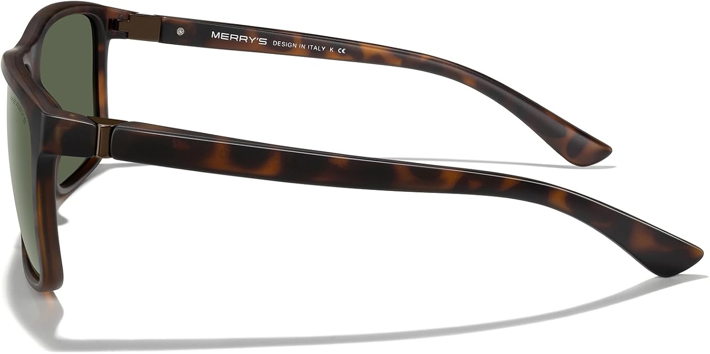 MERRY'S Rectangular Polarized Sports Sunglasses for Men Women Cycling Driving Fishing UV400 Protection S8225