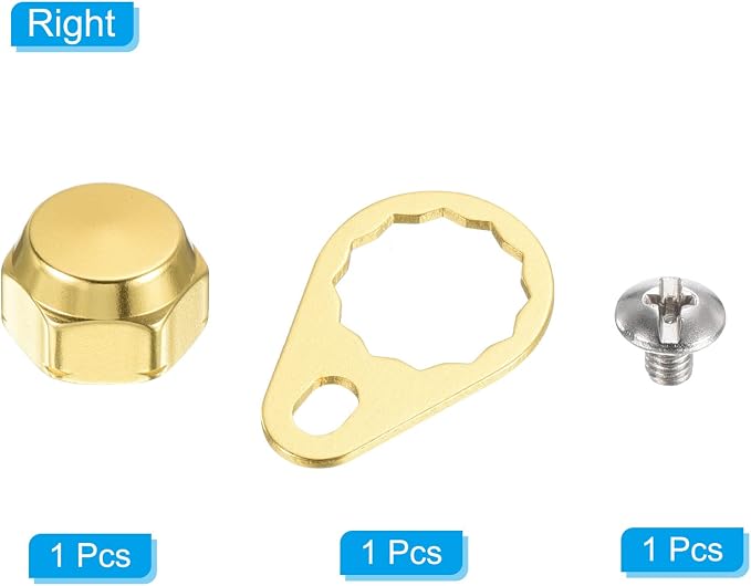 PATIKIL Fishing Reel Screw Nut Locking Plate Right Handle Locking Caps Screw Nut Replacement for DIY Fishing Accessories