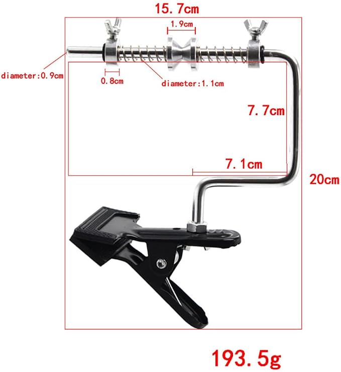 NOLITOY Fishing Line Winder with Clip Spinning Reel Line Spooler for Fishing Reels Multi-Rotate Spool Holder to Reduce Twist Compact Fishing Accessories Tool for Pole Mount