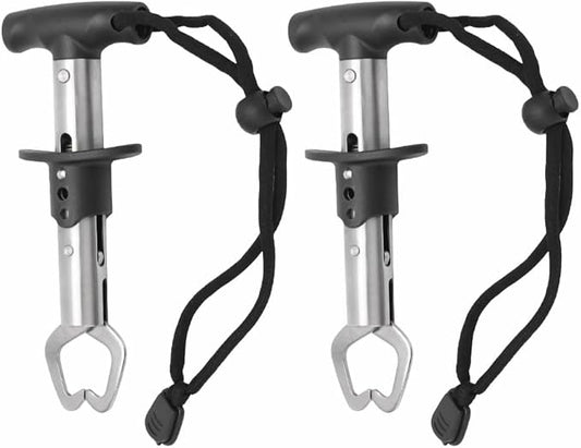 Lip Gripper, Stainless Steel Trigger Lock Fish Grip Clamp with T-Type Handle, Fishing Pliers Grab Tool for Freshwater, Saltwater and Ice Fishing Use