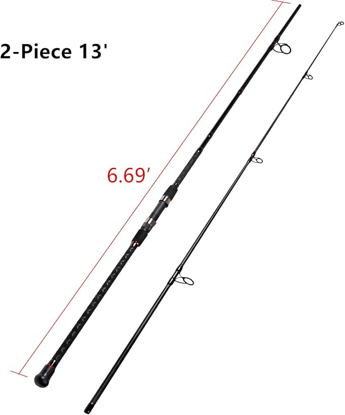 Fiblink Surf Spinning Fishing Rod 2-Piece/4-Piece Graphite Travel Fishing Rod