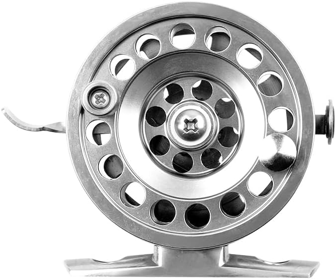 Winter Fly Fishing Reel 52g(1.83oz) All Metal Left Hand 5cm(1.95inch) Ice Fishing Wheel Carp Fishing Accessories for Freshwater Saltwater