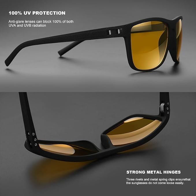 Polarized Sunglasses for Men, UV Protection Lightweight Sun Glasses for Driving Fishing Golf