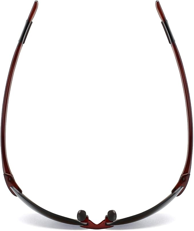 JULI Sports Sunglasses for Men Women Tr90 Rimless Frame for Running Fishing Golf Surf Driving MJ8009