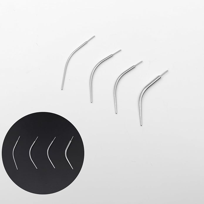 14G 16G 18G 20G Piercing Taper Piercing Ball Grabber Tool Stainless Steel Flat Back Earring Applicator Tool Threadless Insertion Pin Curved Body Piercing Kit for Ear/Nose/Navel/Lip/Eyebrow
