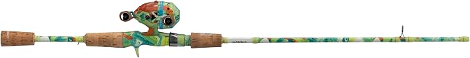 ProFISHiency 5' 2.0 Spinning Combo w/Lures | 5' Medium Light 2pc. Fiberglass Rod | Cork Handle and Foregrip | Micro Spinning Reel 5.2:1 Gear Ratio | Pre-Spooled 6lb Line | Includes Crankbait
