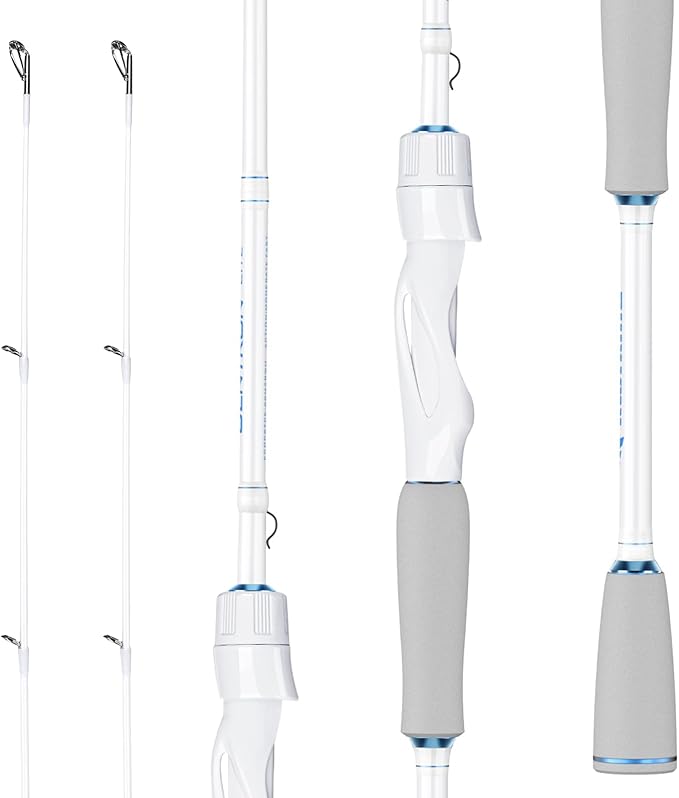 KastKing Centron Lite Twin Tip Rods, IM6 Graphite Blanks, Twin Tip Rods, Stainless Steel Guides with Ceramic Rings, Split or Full Rear EVA Handle Design, Drop Shot Hook Keeper