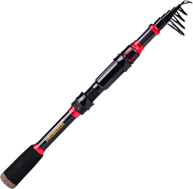 Fishing Rod and Reel Combo, 6.9ft Carbon Fiber Telescopic Fishing Pole with Spinning/Baitcasting Reel Combos, Sea Saltwater Freshwater Ice Bass Fishing Tackle Set Fishing Rods Kit