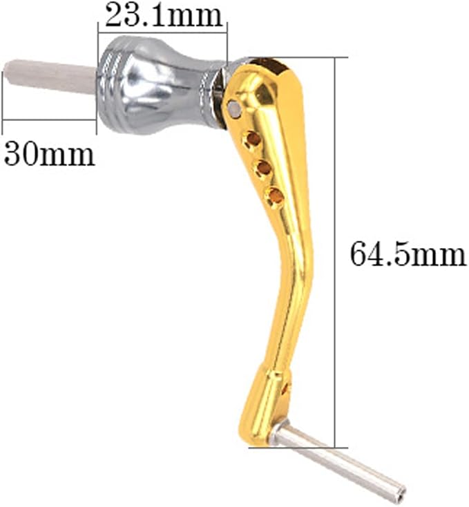 Fishing Reel Handle, Square Shaft Replacement Spinning Handle, EVA Reel Knob Power Handle Arm Grip