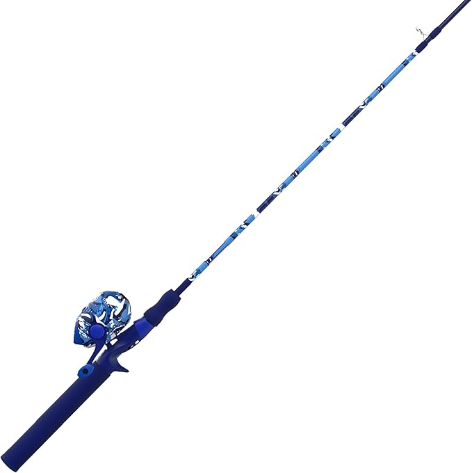 Zebco Splash Spincast Reel and Fishing Rod Combo, Fiberglass Rod, Ball Bearing System, All Metal Gears, 8-Pound Line